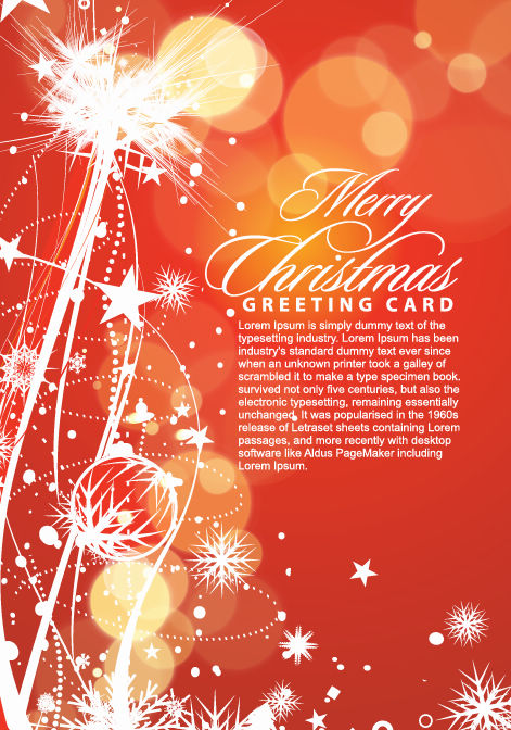 free vector Merry Christmas Greeting Card Vector Illustration